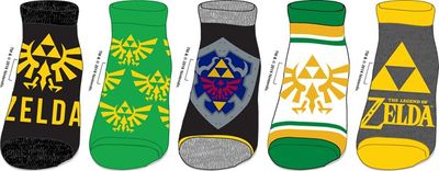 Legend Of Zelda 5pk Ankle Socks 