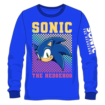 Sonic Long Sleeve Youth Blue Shirt - M 