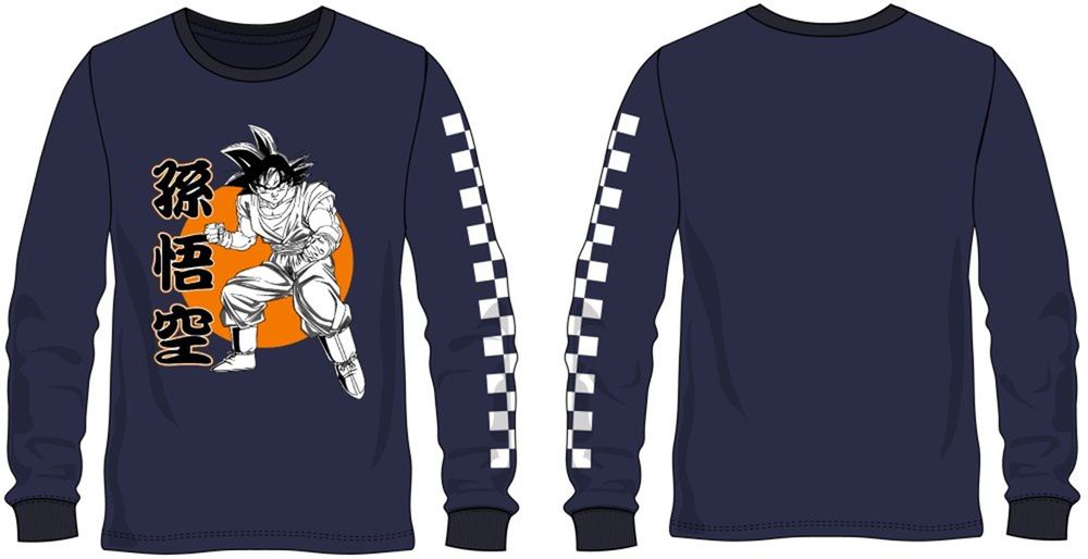 Dragon Ball Z Checkered Long Sleeve Youth Shirt