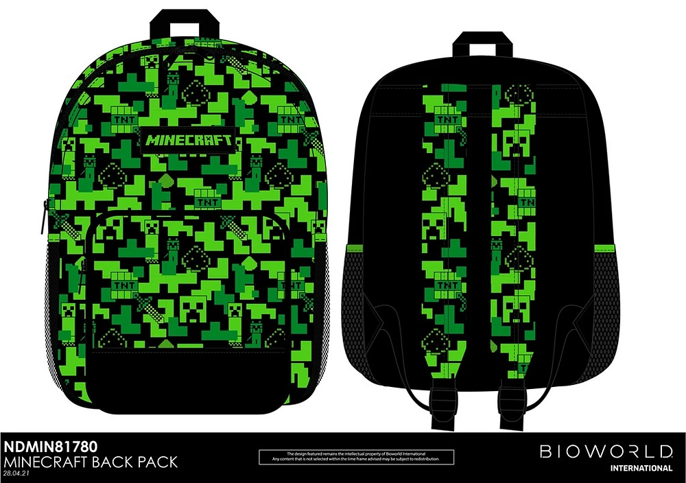 Sac à dos à imprimé Minecraft 