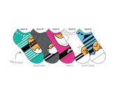 Gudetama Juniors 5 Pack No Show Socks 