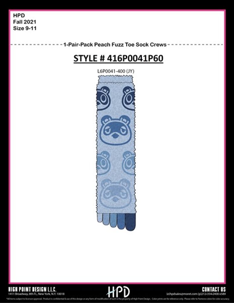 Animal Crossing Toe Sock 1pk