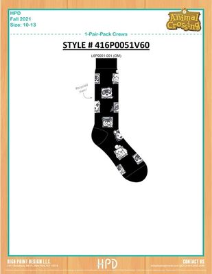 Animal Crossing 1pk Character Sock 