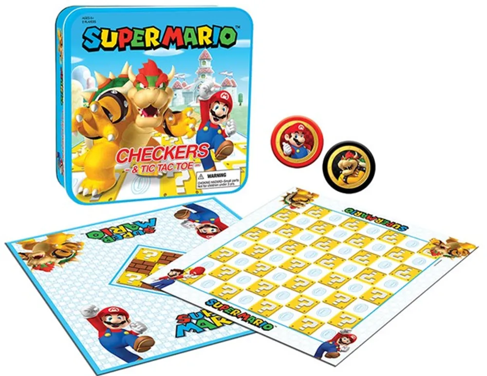 Super Mario vs Bowser Checkers & Tic Tac Toe 