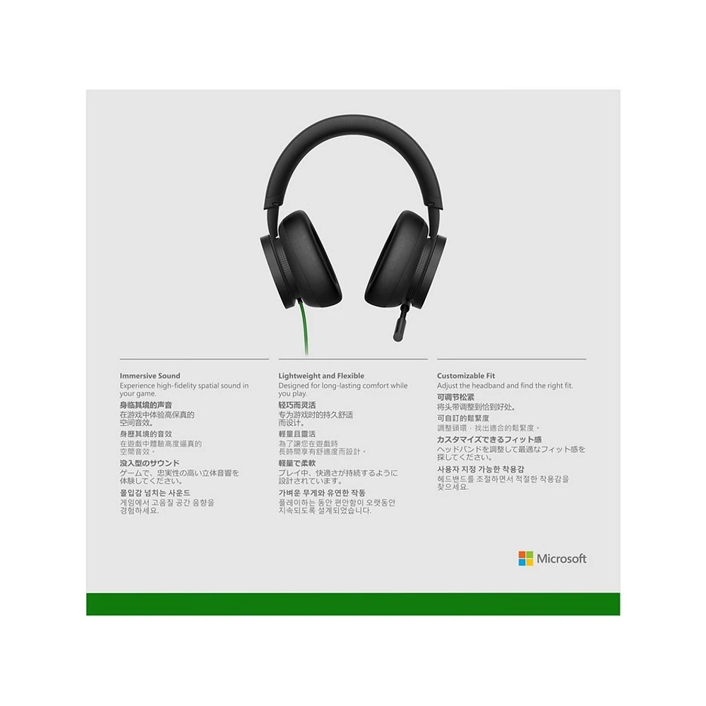 Casque stéréo filaire Xbox 