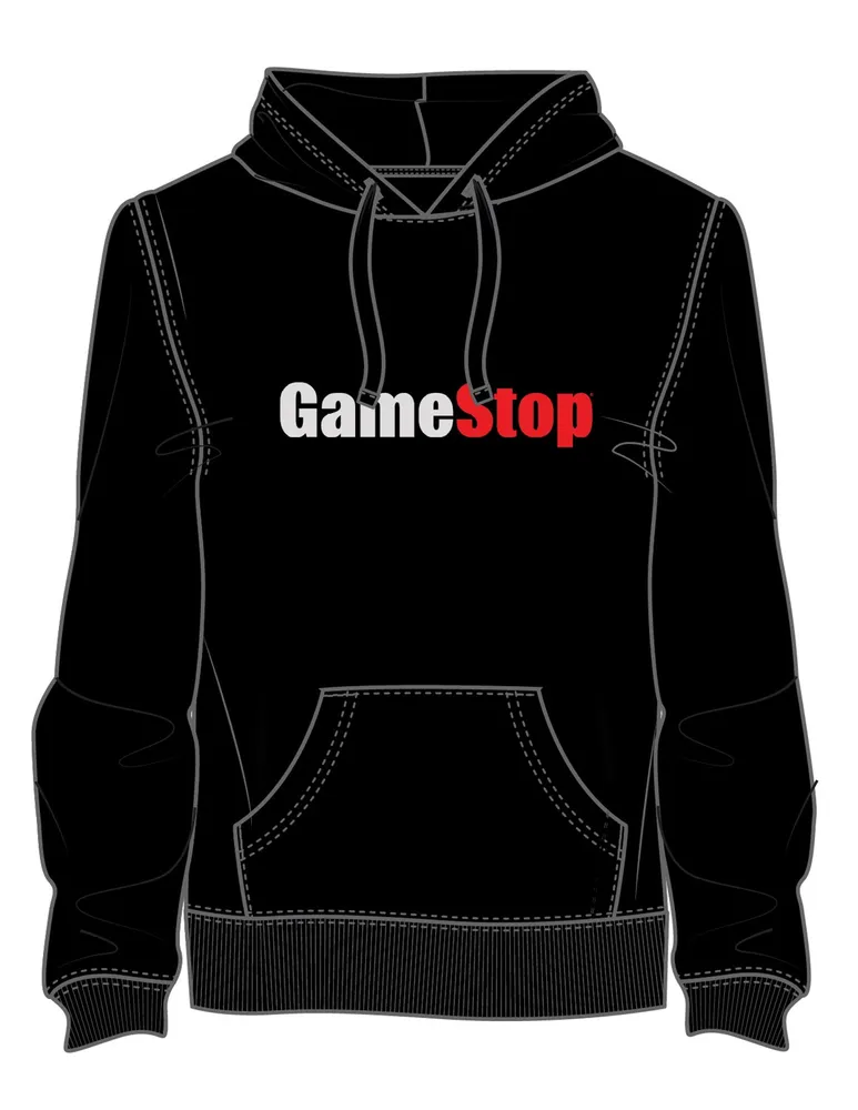 Sweat à capuche noir avec logo Gamestop