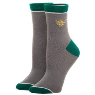 The Legend of Zelda 1 Pack Grey and Green Socks 