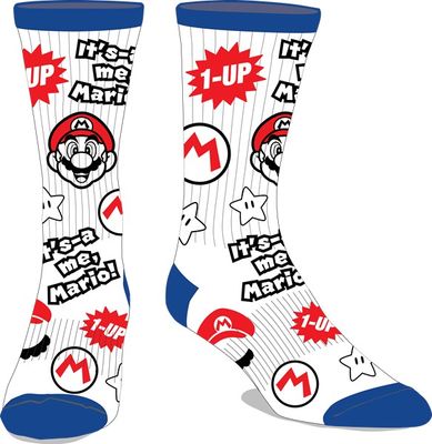 Super Mario: White and Blue Sock - 1 Pack 