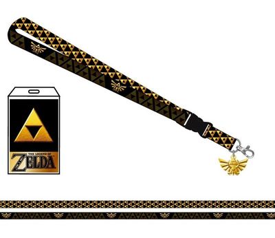 The Legend Of Zelda Black And Gold Lanyard 