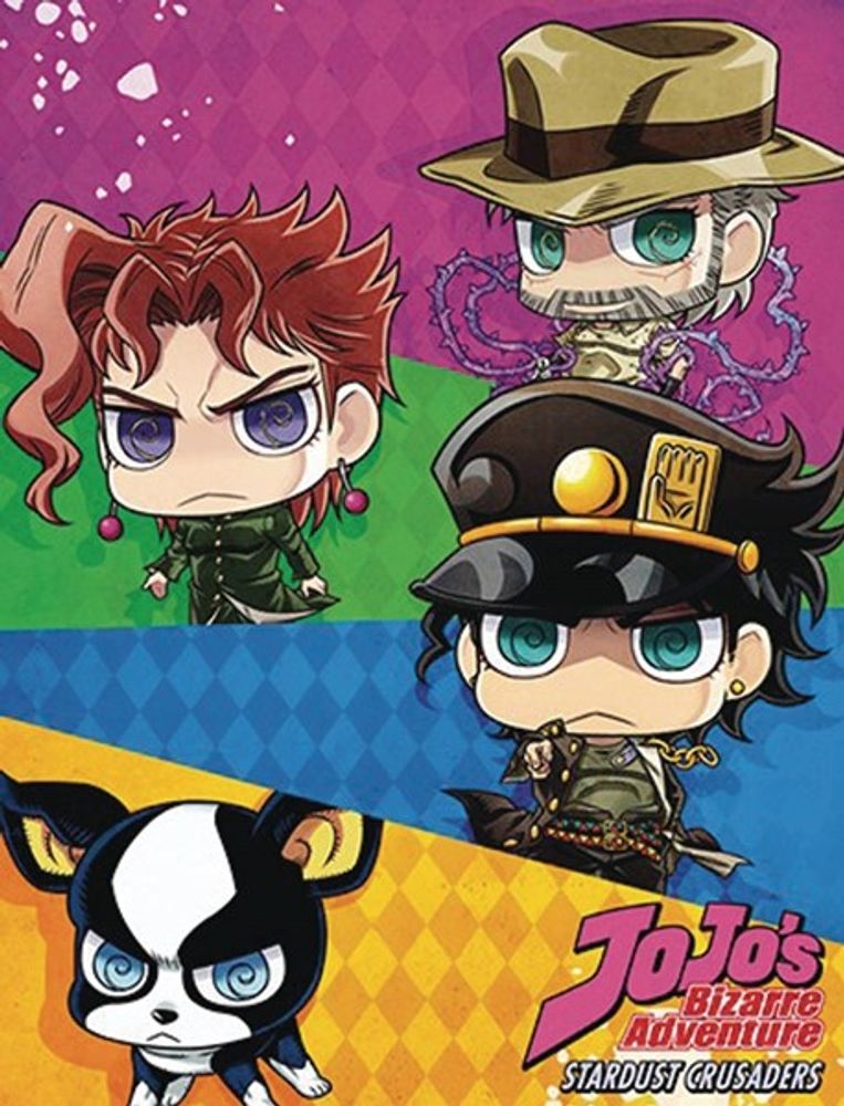 Jojo Bizzare Adventure Chibi Throw Blanket 