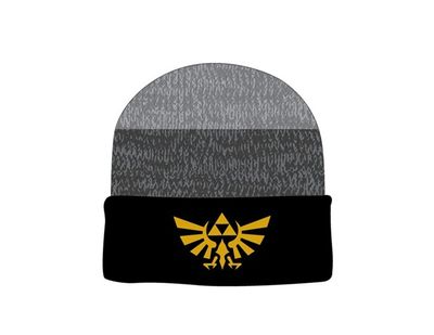 The Legend of Zelda Hylian Crest Grey And Gold Beanie 