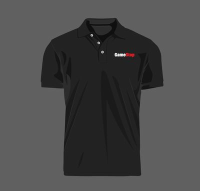 Polo noir Gamestop -TTG 