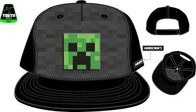 Minecraft Black And Green Youth Hat 