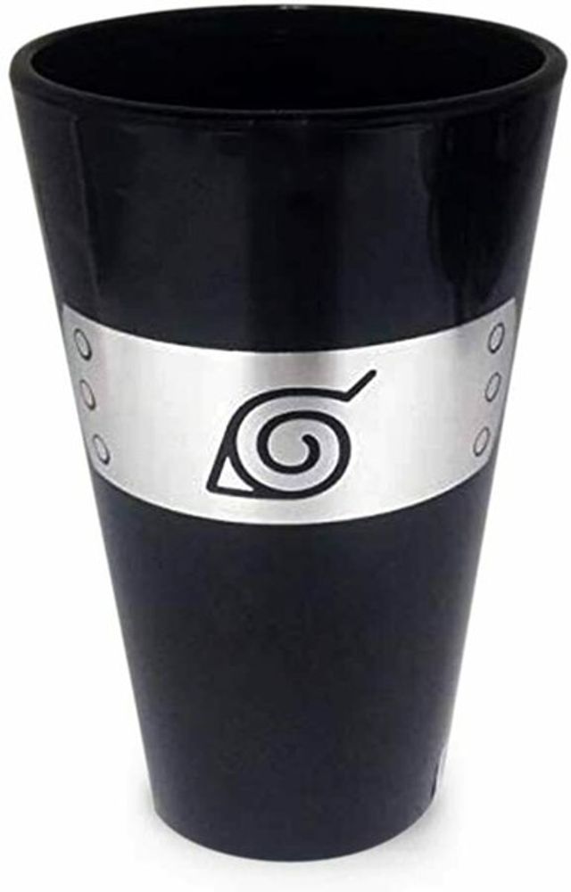 Naruto Pint Glass Black Logo 