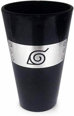 Naruto Pint Glass Black Logo 