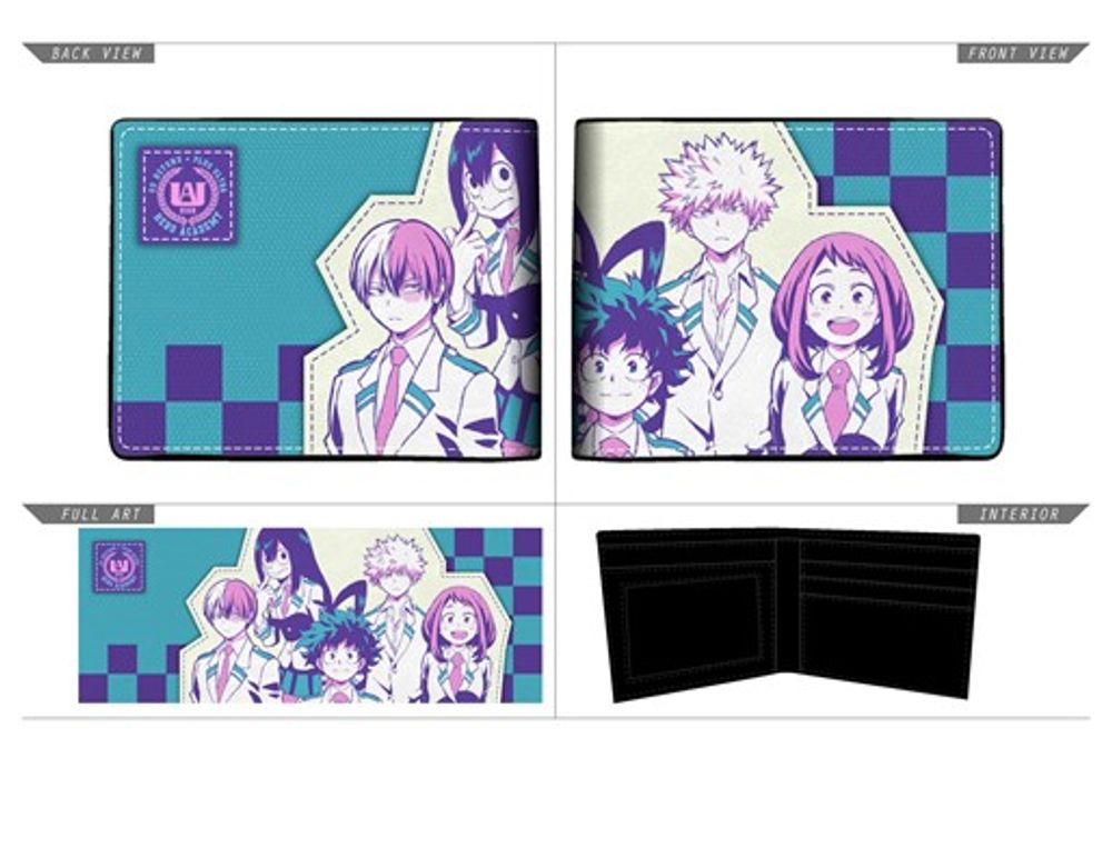 My Hero Academia Blue Check Group Wallet 