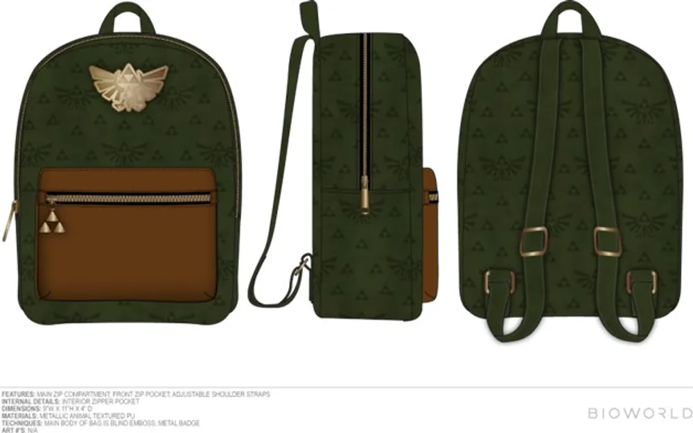 Legend of Zelda Green Mini Backpack 