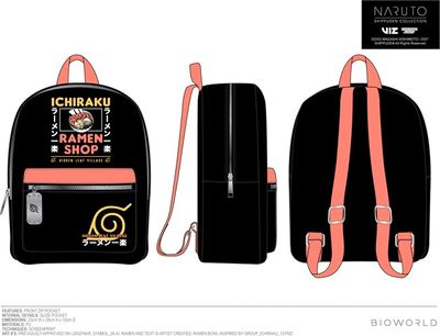 Bioworld Naruto Backpack Ichiraku Ramen Shop Laptop School Travel Backpack