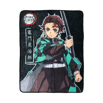 Demon Slayer Black Kanji Blanket 