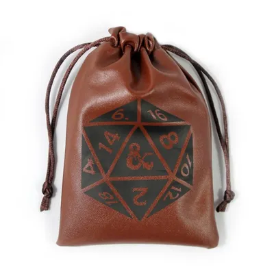 Dungeons & Dragons Dice Set In Leather Pouch 
