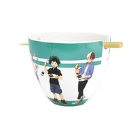 My Hero Academia Ramen Bowl With Chopsticks 