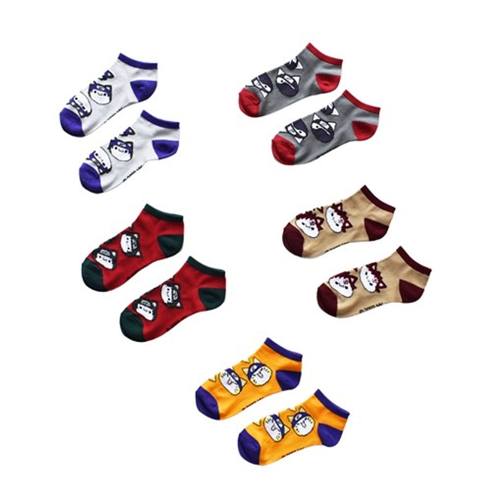 Bioworld Naruto Themed Symbols 5 Pack Womens Juniors Ankle Socks