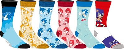 Sonic Lot de 6 paires de chaussettes assorties 