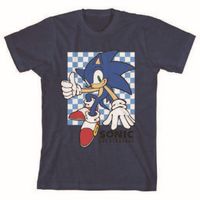 Sonic Kids Black Check Tee - S 