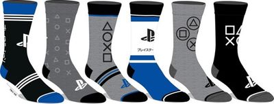 PlayStation Crew Assorted Sock 6 Pack 