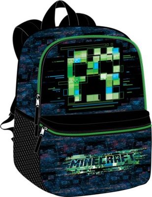 Minecraft Kids Creeper Black Backpack 