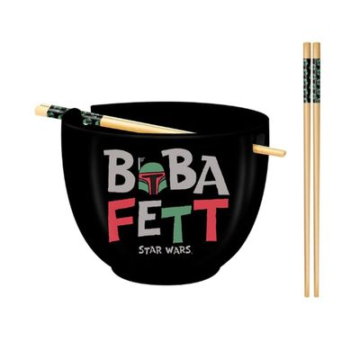 Star Wars Boba Fett Ramen Bowl With Chopsticks 