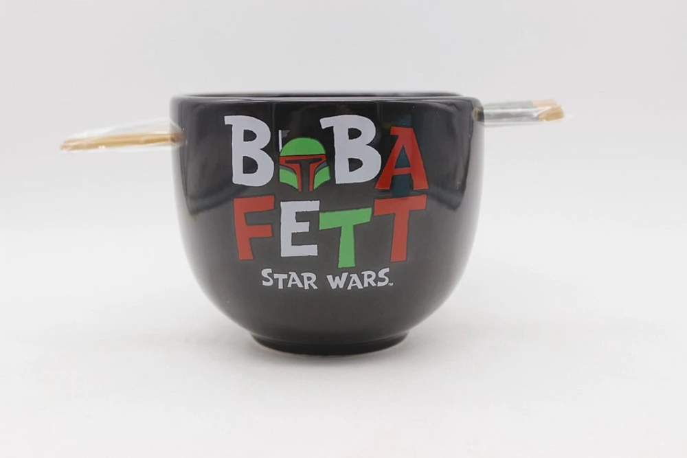 Star Wars Boba Fett Ramen Bowl With Chopsticks 