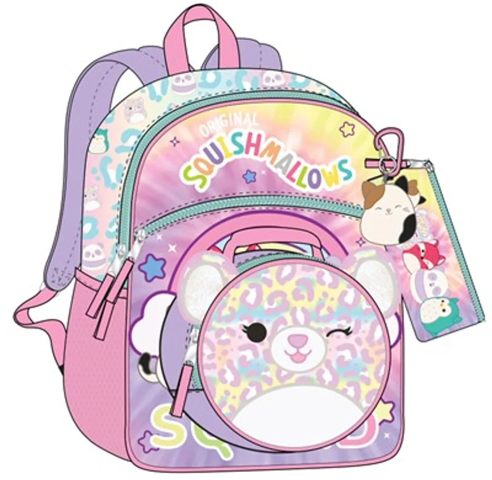 Squishmallows 5 Piece Backpack Set 