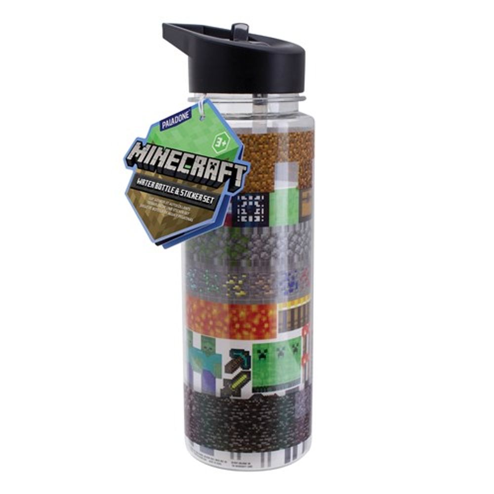 Minecraft Water Bottle with Stickers 