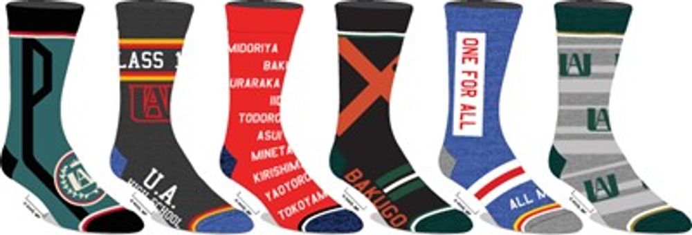 MHA 6pk Crew Socks 