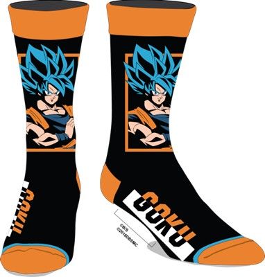 Dragon Ball Z Goku Shadow Box Art Socks 