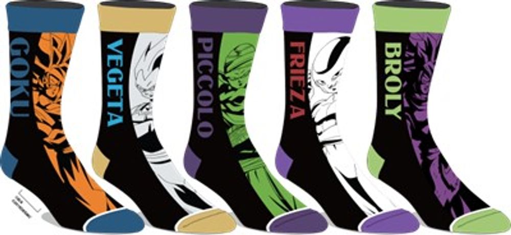 Dbz Boxed Characters 5pk Sock 