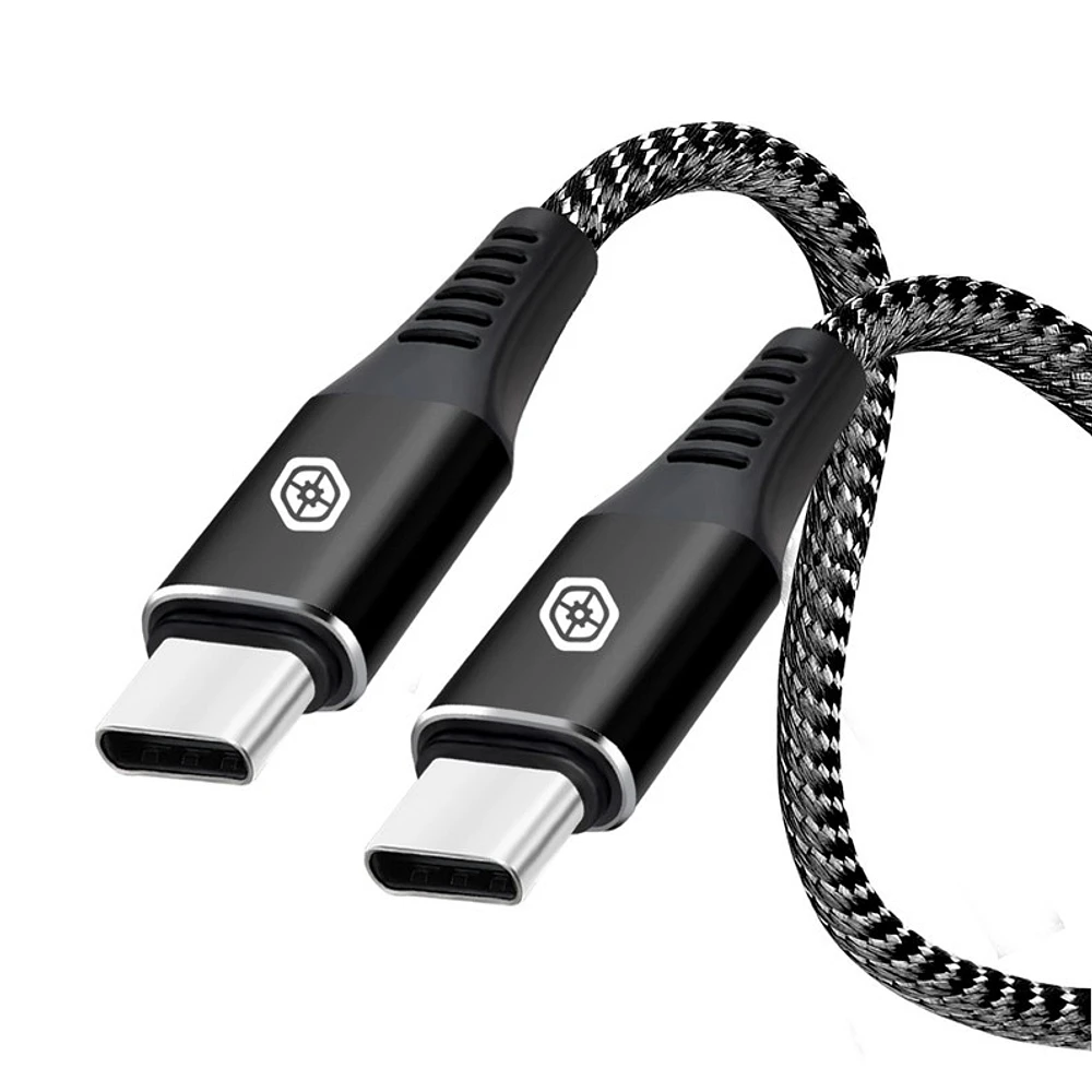Bio Essentials USB-C to USB-C Charge Cable (3 pack)   - Charge, sync, & transfer files between your US