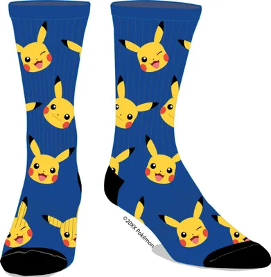 Pokemon Pikachu All Over Print Crew Socks 