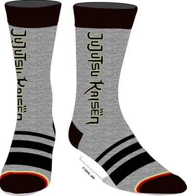 Jujutsu Kaisen Logo Grey Mens Socks 
