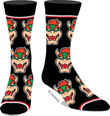 Mario Bros Bowser Crew Sock 