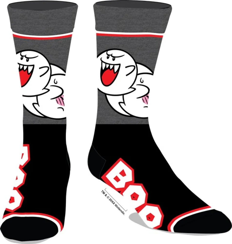 Super Mario Boo Mens Socks 