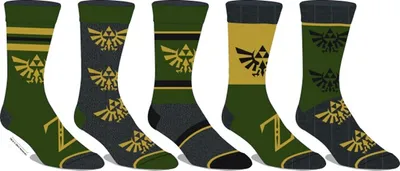 Legend of Zelda Mens Socks 5 Pack 