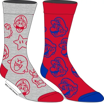 Lot de 2 paires de chaussettes Super Mario pour homme 