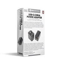 Bio USB-C & USB-A Dual AC Wall Adapter 
