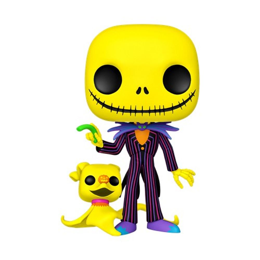 POP! Jumbo: The Nightmare Before Christmas Blacklight - Jack & Zero 