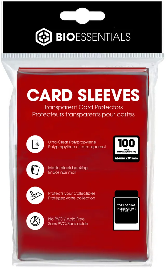 Biogenik Trading Card Protector Sleeves Black 100-Pack - Black