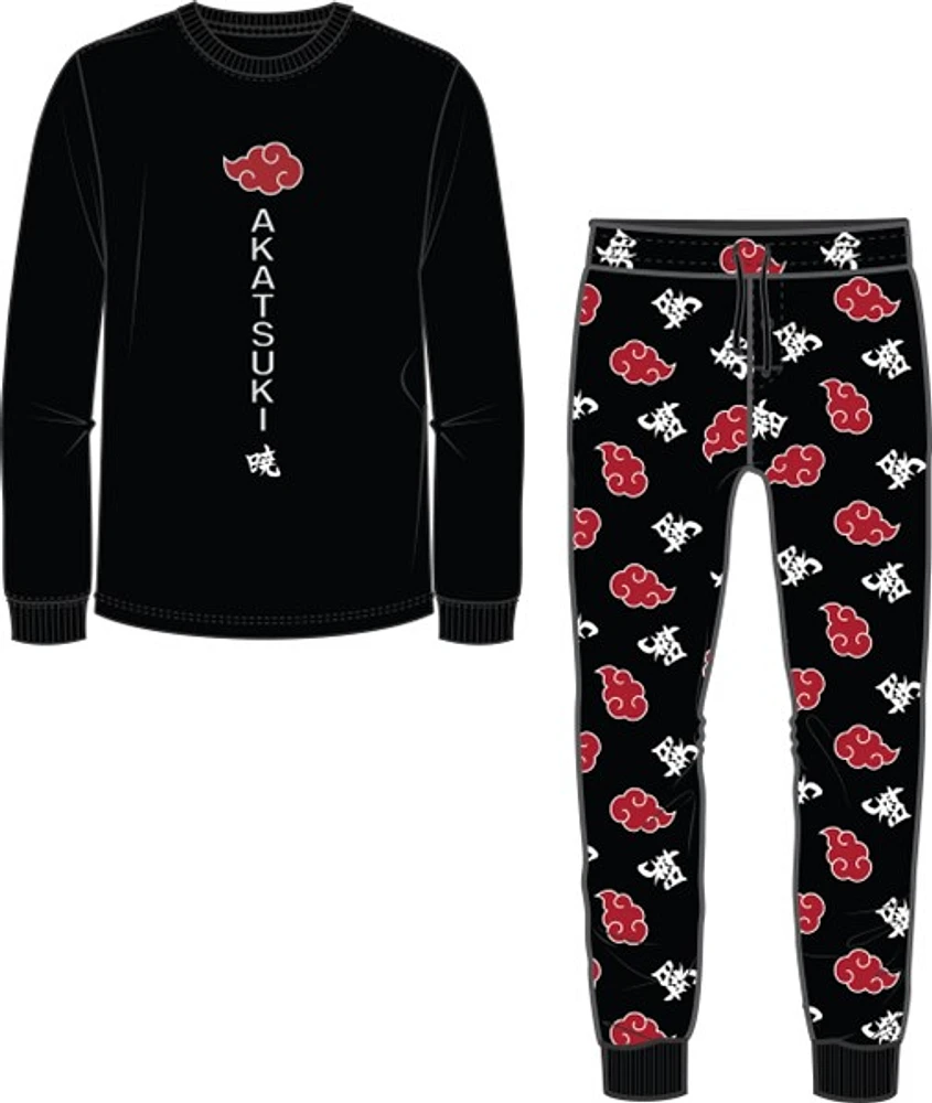 Naruto Akatsuki Long Sleeve Pajama Set