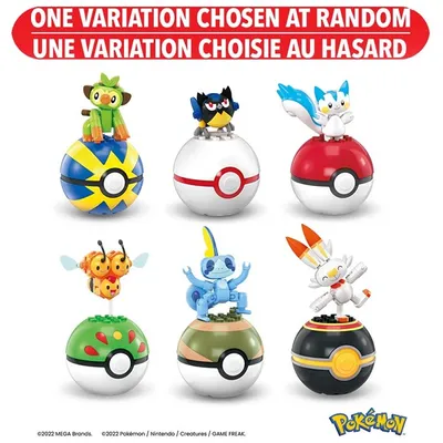 Mega Construx Pokémon Poke Ball Assortment – One Variation Chosen at Random