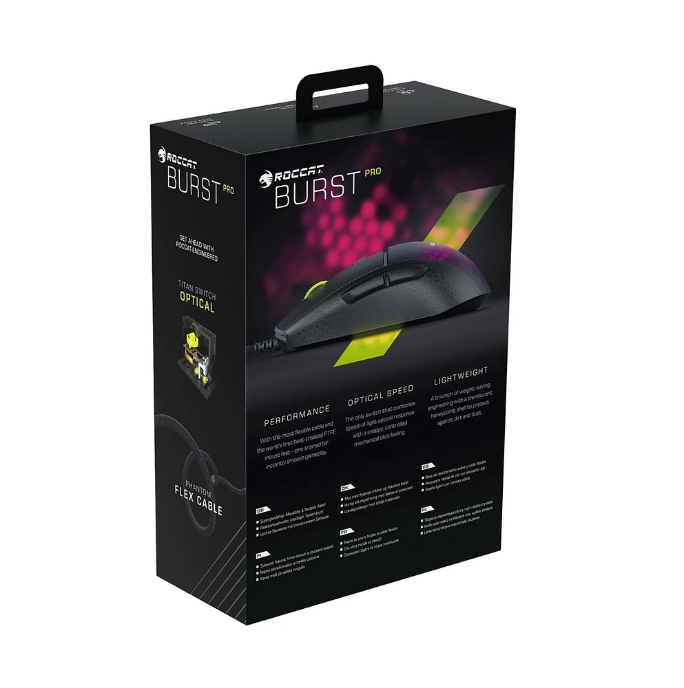 Roccat Burst Pro Mouse Black - En ligne seulement